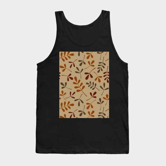 Assorted Leaf Silhouettes Fall Colors Tank Top by NataliePaskell